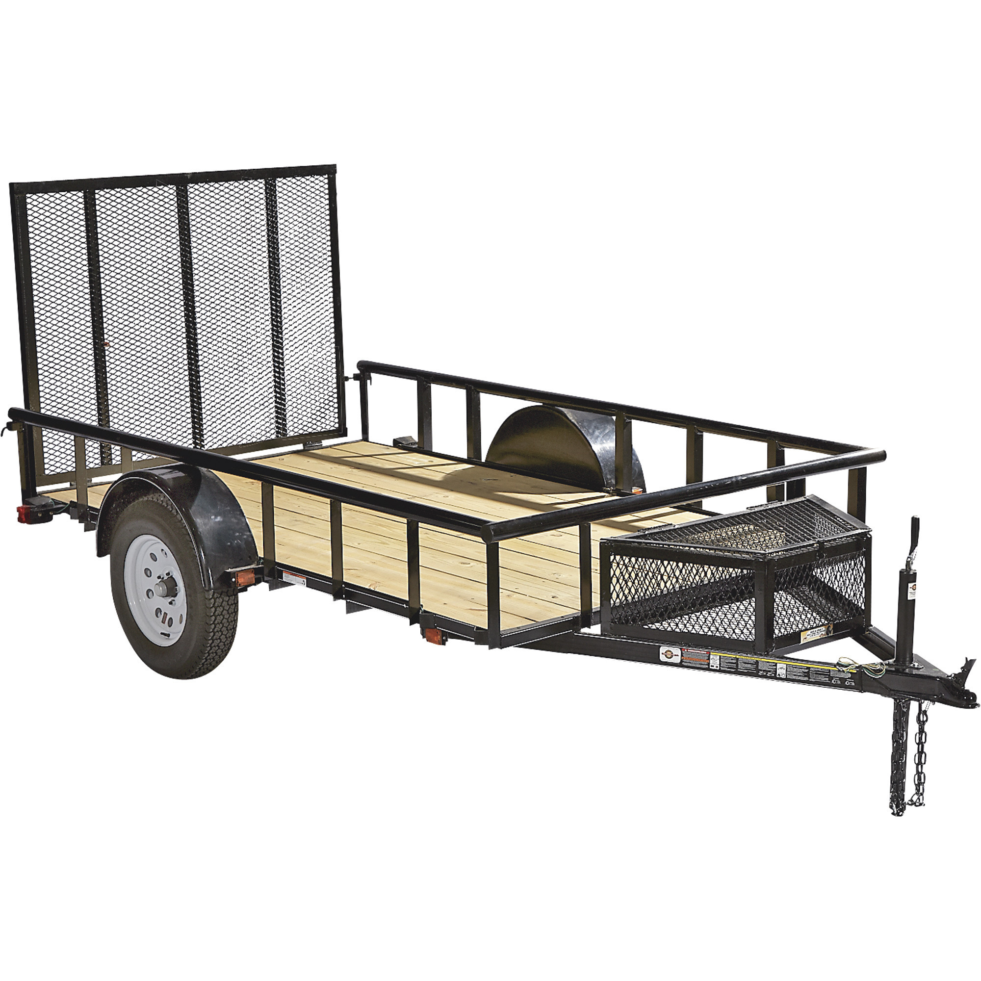 Carry-On Trailer 5.5 ft. x 10 ft. Wood Floor Utility Trailer with Rear Gate/Ramp and Tongue Box, 5.5X10GWPR